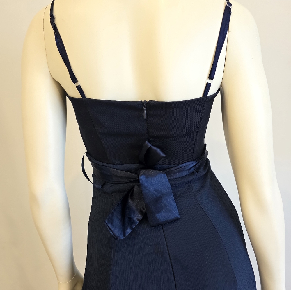 Rinascimento Navy Blue Midi Dress Assymetrical S - Picture 10 of 14